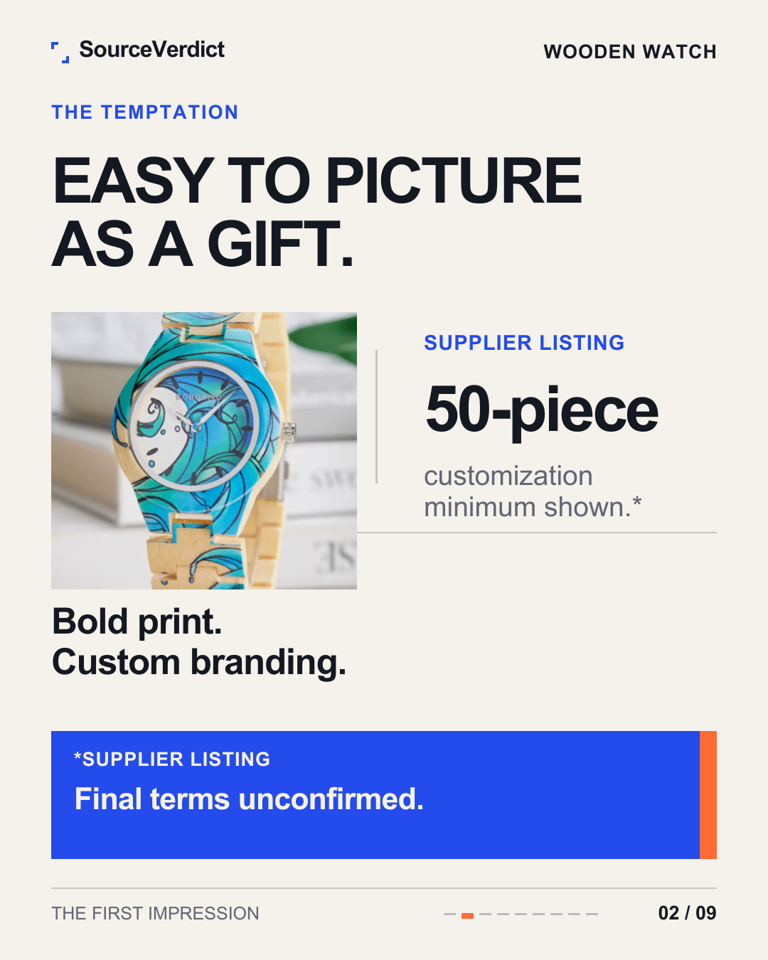 Slide 2 — The temptation: why the product looks like an easy gift.